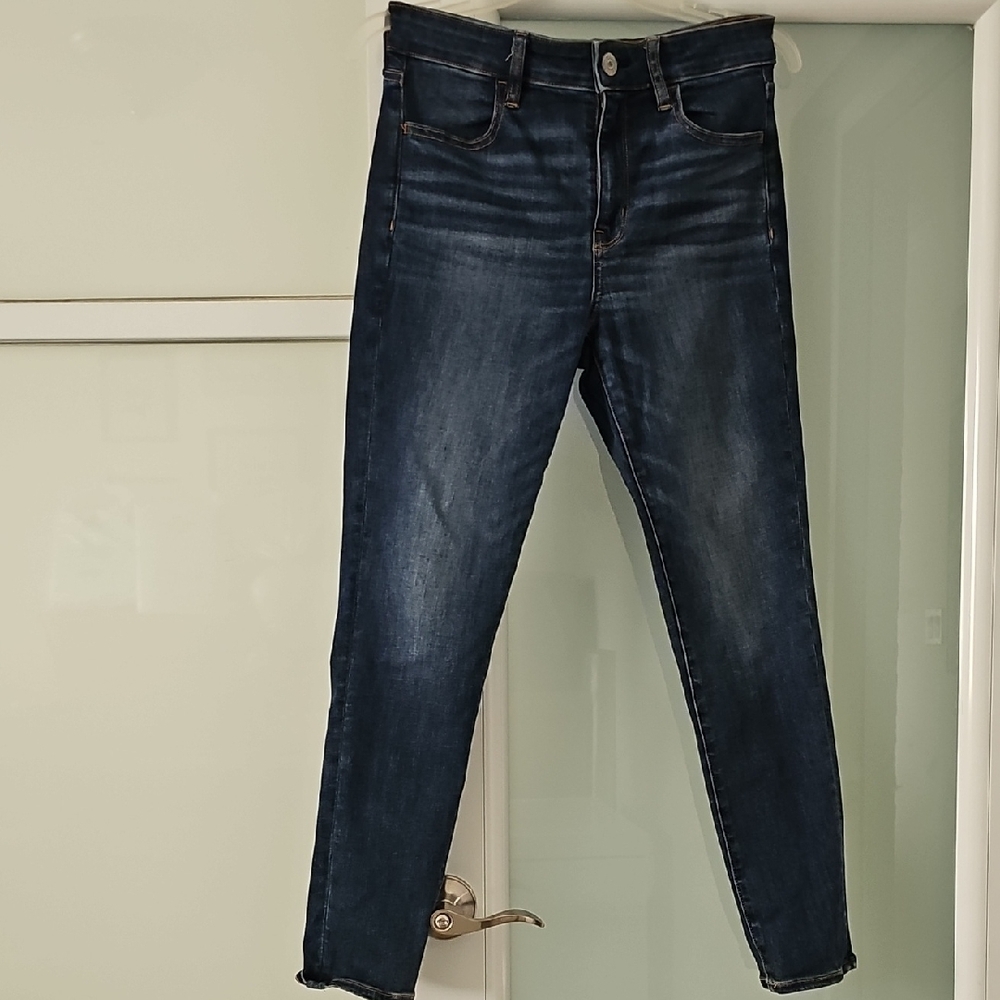 American Eagle Outfitters Dark Blue Ankle Jeans